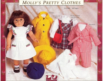 Directe download! Vintage naaipatronen voor 18" pop - Molly's Pretty Clothes