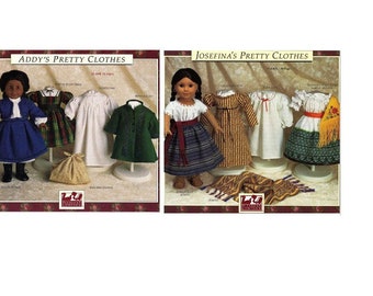 Instant Download! TWO vintage 18" Doll Clothes Sewing Patterns