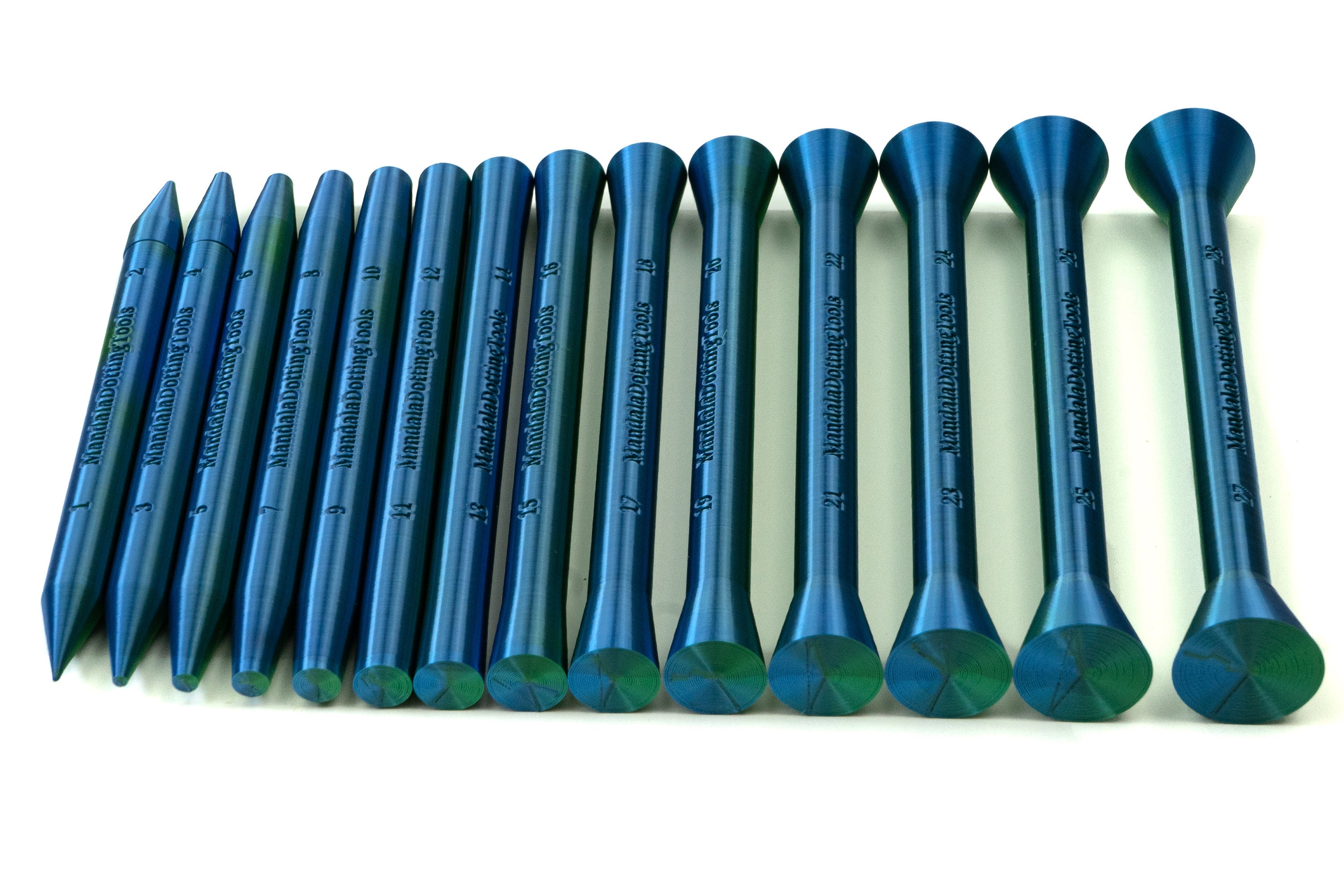 Blue Green Mandala Dotting Tools, Dot Painting Tools, Dotting Tool