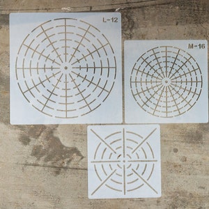 Mandala circle guideline stencils