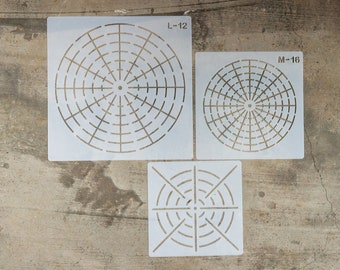 DIYドットマンダラアートキット、アクリル絵の具、ステンシル、MDF