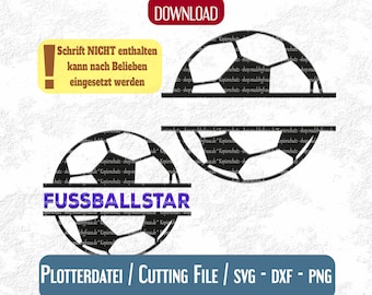 Plotter file * Soccer - soccer split for your own text | svg dxf png | football | vector | Download