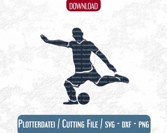 Plotter file * Soccer - soccer player svg dxf png | soccer player | vector soccer player | Download