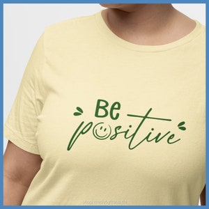 Plotterdatei * be positive"- Statement plotten svg dxf | smile | positive vibes Bild 3