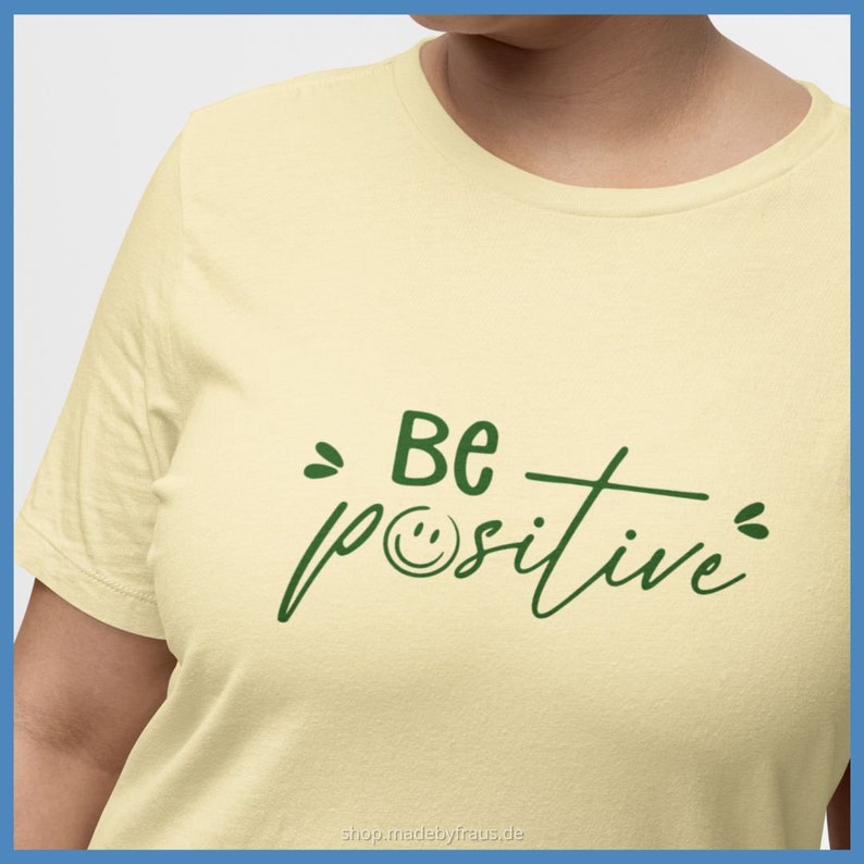 Plotterdatei * be positive"- Statement plotten svg dxf | smile | positive vibes Bild 3