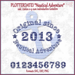 File plotter * Avventura nautica con ancora e anno di nascita - inclusi i numeri 0-9