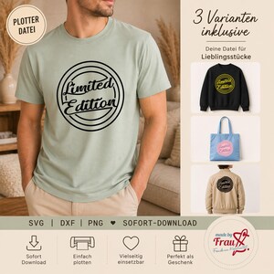 Archivo para plotter * Edición limitada - redonda - 3 versiones, SVG, DXF, ideal para cumpleaños