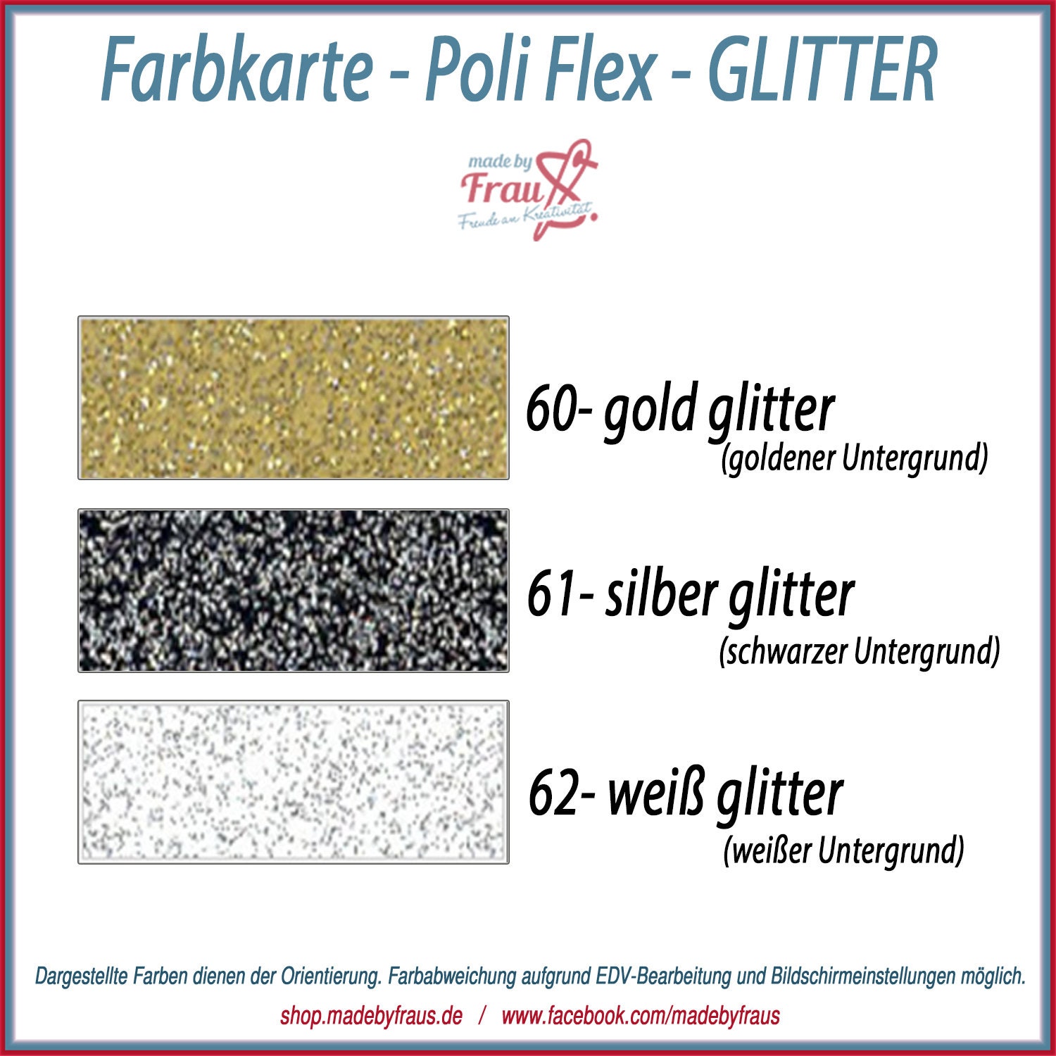 Flexfolie Poli-Flex GLITTER DIN A4 Bügelfolie Plotterfolie