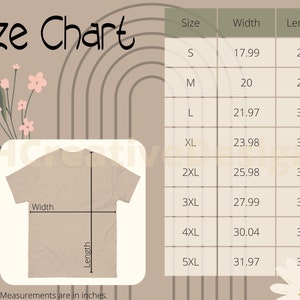 Gildan 5000 Size Chart | Gildan 5000 Mockup | Tshirt Size Chart | Gildan Shirt Size Guide | Digital Size Chart | Downloadable Size Chart