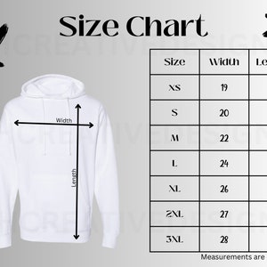 ss4500 size chart - t shirt mockup - Digital Download - ss4500 - 4500 Size Chart - Hoodie Size Chart