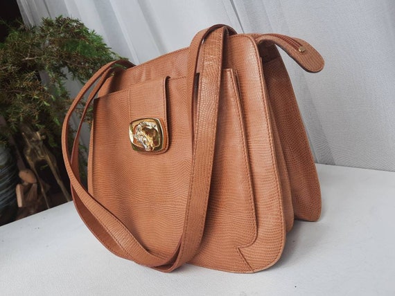 Vintage ESCADA Leather  Bag Made In Italy MARGARE… - image 5