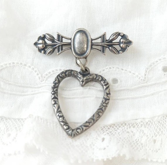 Antique Victorian / Edwardian engraved Sterling S… - image 5