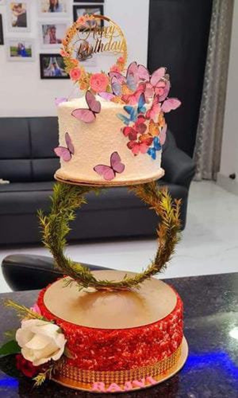 Metallic Round Cake Spacer Dessert Stand Cake Server Etsy