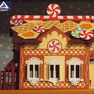 Archivos SVG y Studio para construir una casa de papel de jengibre en 3D: Ginger e Brad home