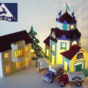 3D SVG The Jingle Bells Village part 10 Candy Factory  + the Gift Truck