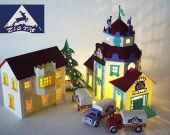 3D SVG The Jingle Bells Village part 10 Candy Factory  + the Gift Truck