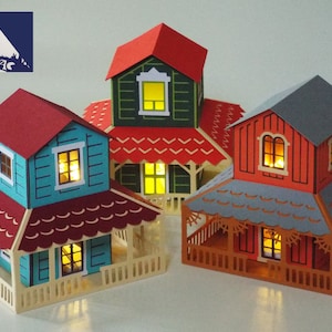 File 3D Svg, PDF e studio Tre piccole lanterne accoglienti