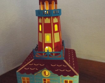 3D svg , pdf and studio files Octagon Lighthouse