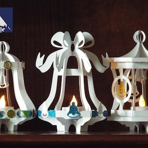 3D SVG and studio file    Lantern “ Charming Bells” a decor for stylish party tables.