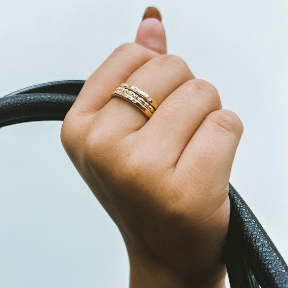 12k Gold Filled Ring Size 8 | Stackable Ring | Af… - image 1