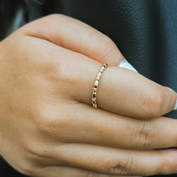 12k Gold Filled Ring Size 8 | Stackable Ring | Af… - image 2