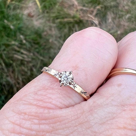 Artcarved Solitaire Ring ~ Stackable Layering Dia… - image 1