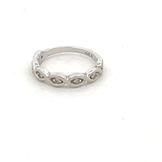 Braided Diamond 7 Stone Ring ~ Stackable Layering… - image 6