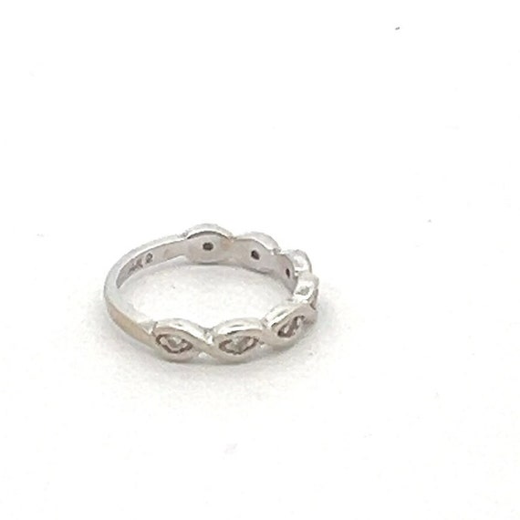 Braided Diamond 7 Stone Ring ~ Stackable Layering… - image 5