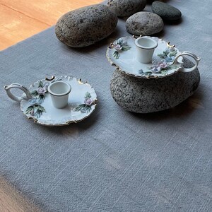 Vintage pair of identical 1950’s Lefton China #KW9958 candlestick holders
