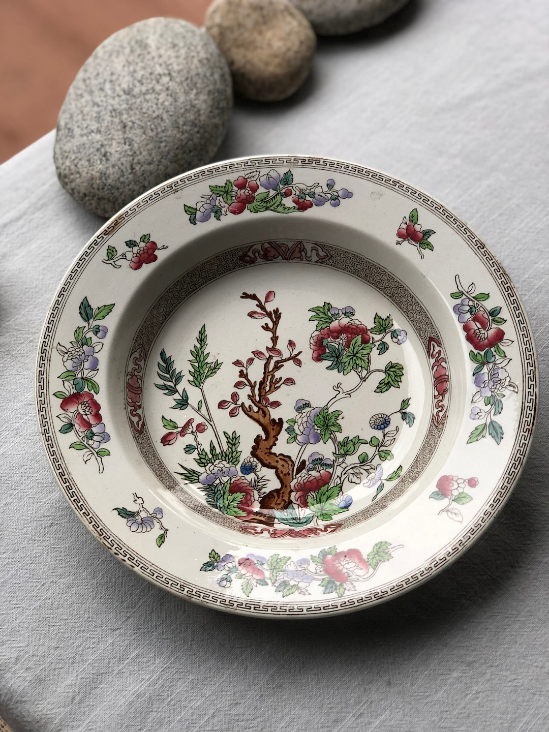 Vintage “indian Tree” Ironstone China Serving Bowl - Etsy