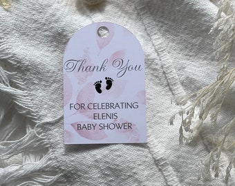 Pink Baby Shower Thank You Tags | Gifts Tags