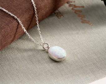 handmade jewelry | Cristmas Gift | opal Necklace | opal jewelry | necklaces for her | minimalist | opal | minimalist jewelry