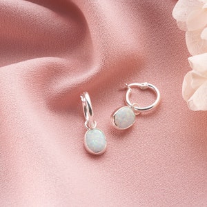 White Opal Earrings / Handmade Earrings / Opal / Opal Earrings Silver / womans gift / opal/ gift for her / Minimalist Earrings