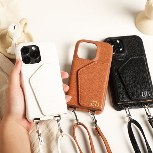 Crossbody Phone Casepu Leather Iphone Case With Long Etsy