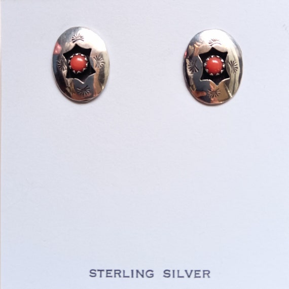VTG Navajo 925 Sterling Silver & Red Coral Star S… - image 10