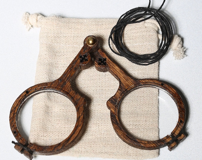 Medieval Rivet Glasses, Oak, 'cleric' Style - Etsy