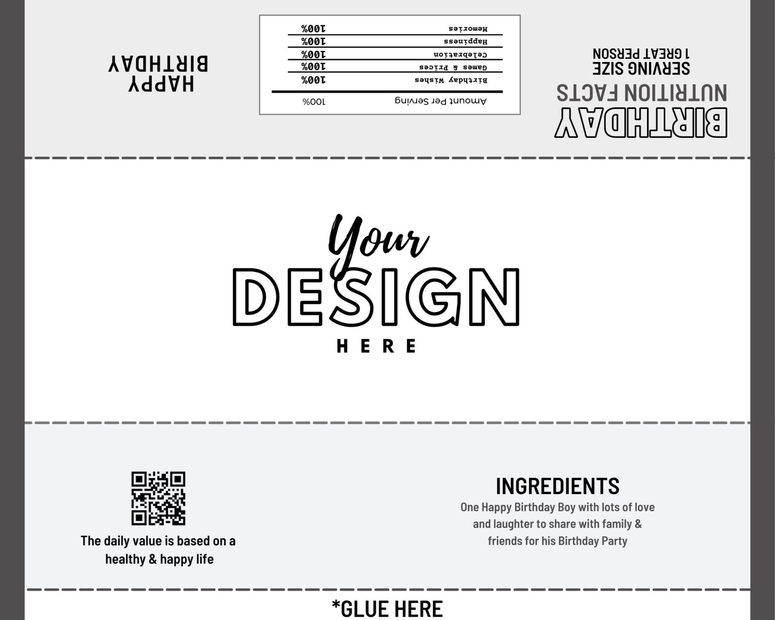 Chocolate Bar Wrapper Template Blank Editable Canva Template Etsy