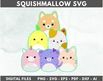 Squishmallow Svg | Squishmallow Png | Squishmallow Png Clipart | Cute Squishmallow Png | Squishmallow Girl Png | Cute Svg, Png Print And Cut