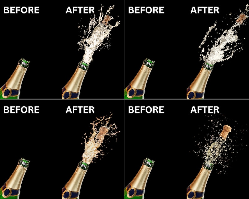 Champagner Spray Overlay, Sprühen Champagner Overlay, Silvester Party, Champagner Glas Aquarell png, Hochzeit Champagner, Champagner Spray png Bild 3