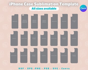 27 iPhone Sublimation Template, Phone Case Template Pack Svg, Cricut Vector Bundle, Sublimation Template for Phone Cases Clipart Plotter