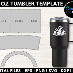 40 Oz Tumbler Template, Sublimation 40 Oz Tumbler Template, Straight ...