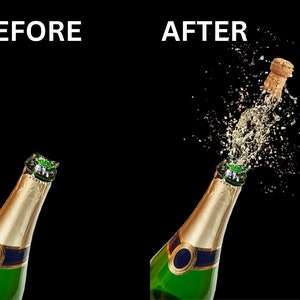 Champagner Spray Overlays, Champagner Overlay sprühen, Silvester Party, Champagner Glas Aquarell png, Hochzeit Champagner, Champagner Spray png Bild 3