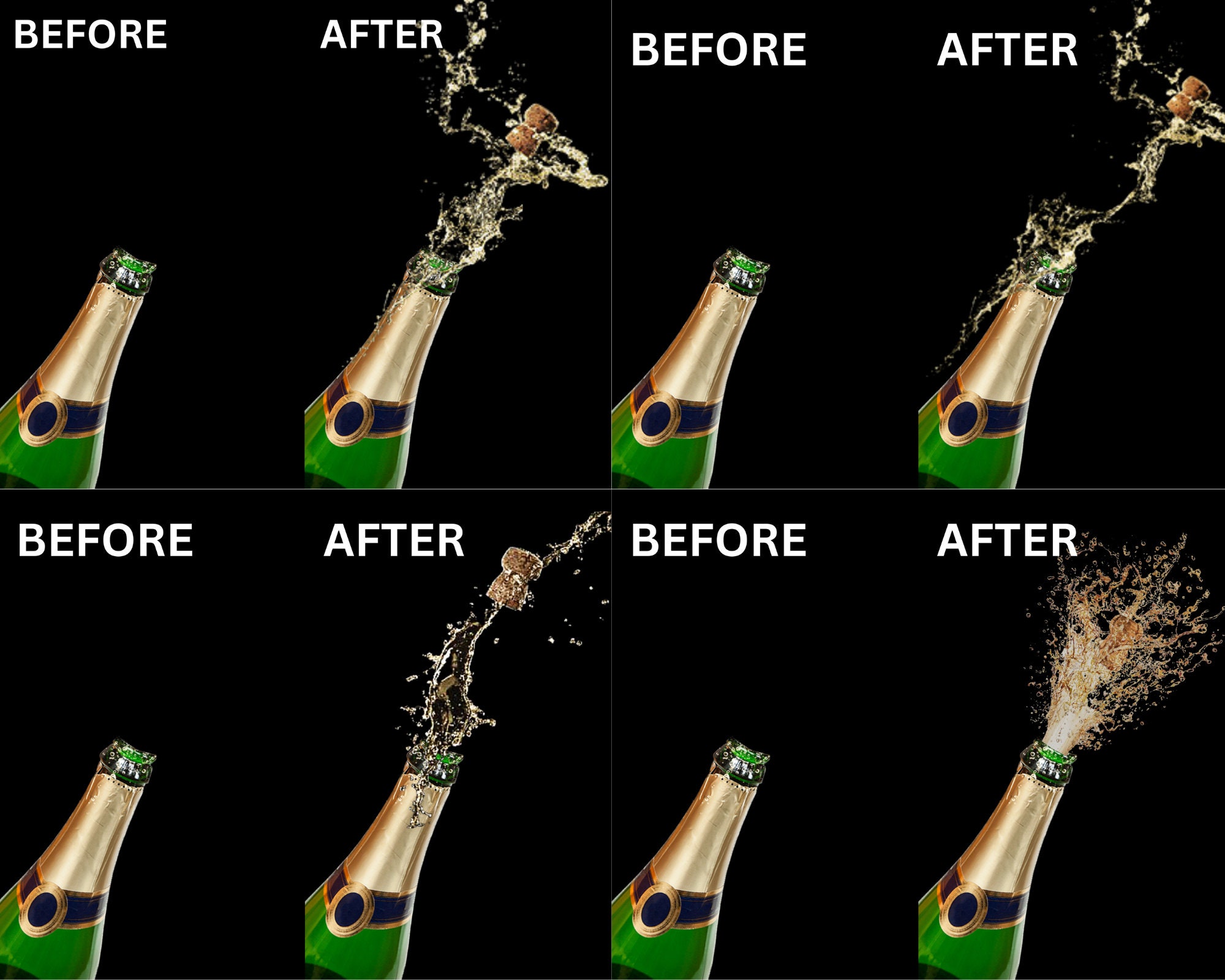 Champagne Overlays Champagne Popping Overlay New Year Party - Etsy