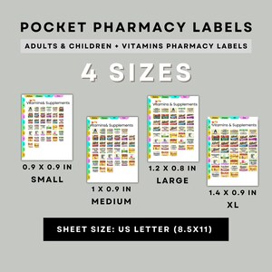 Pocket Pharmacy Labels, Printable Medicine Labels, Pill Labels, Pill ...