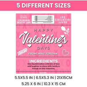 Valentines Candy Bar Wrapper Template, Valentine Chocolate Bar &amp; Candy Bar Wrapper Template ...