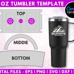 40oz Tumbler Template, Blank Tumbler Wrap Template, Tumbler Sublimation ...