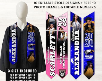 Graduation Stole Template, Graduation Stole svg, Stole Template, Graduation Template, Stole Template For Sublimation, Stole Template Png