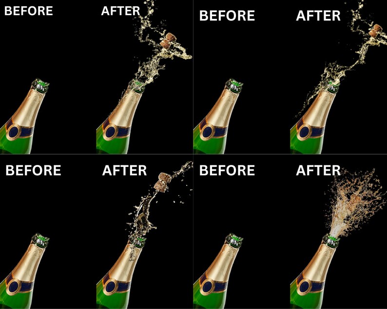 Champagner Spray Overlay, Sprühen Champagner Overlay, Silvester Party, Champagner Glas Aquarell png, Hochzeit Champagner, Champagner Spray png Bild 2