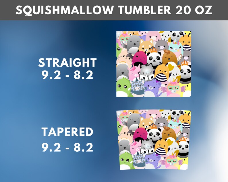Squishmallow Tumbler Wrap Squishmallow Girl 20 Oz Skinny Etsy