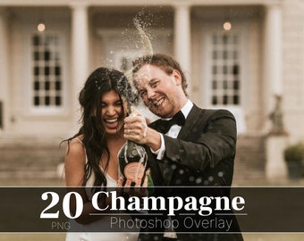 Champagne Spray Overlays, spraying champagne overlay, New Year Party, Champagne glass watercolor png, Wedding Champagne, champagne spray png